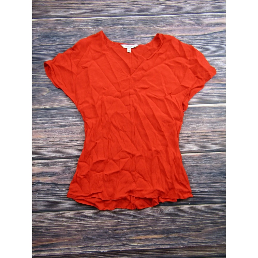 & Other Stories Womens Size 4‎ Red V Neck Short Sleeve Tee T Shirt